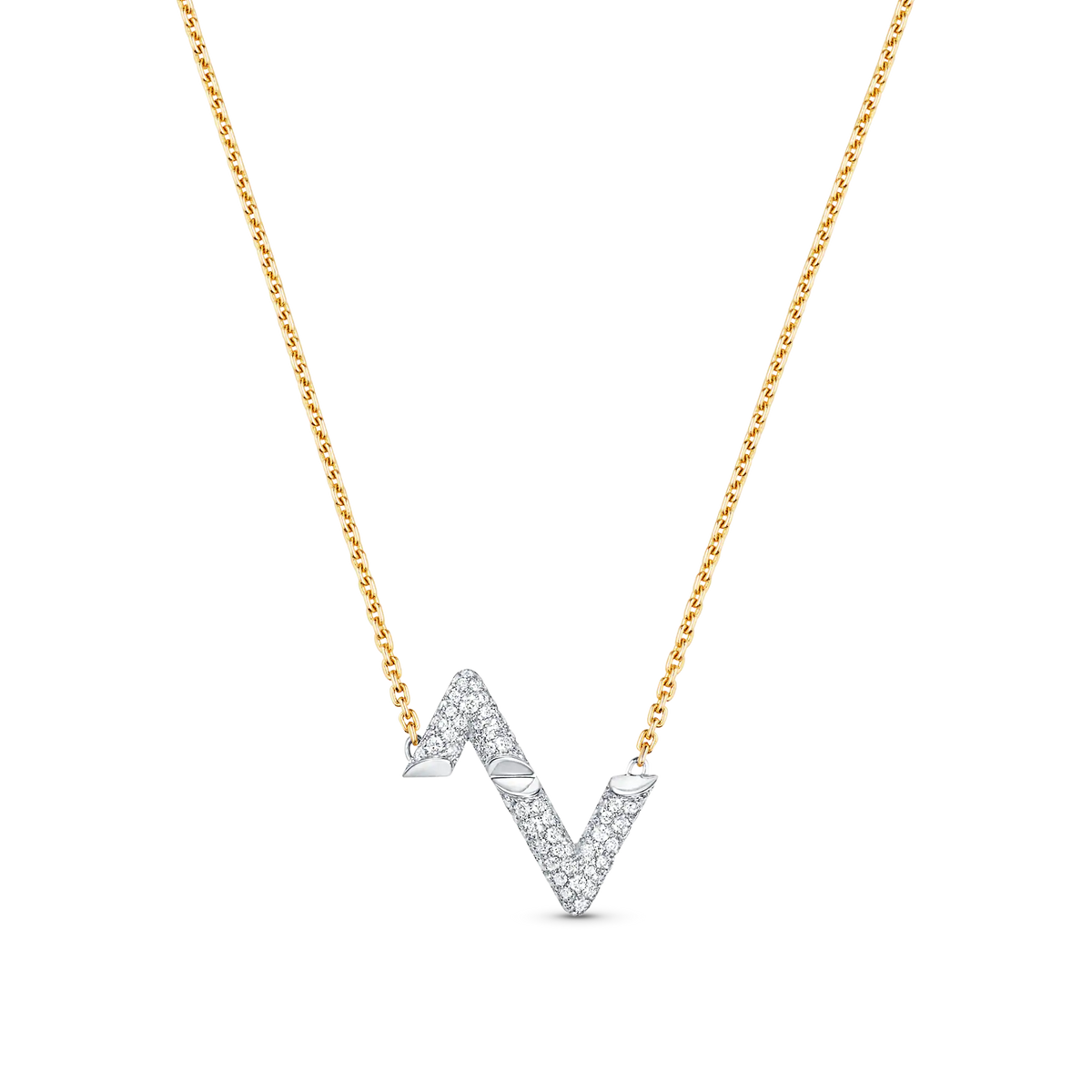 [Rani Jewelry]VOLT SILVER DIAMOND PEDANT NECKLACE