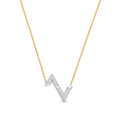 [Rani Jewelry]VOLT SILVER DIAMOND PEDANT NECKLACE