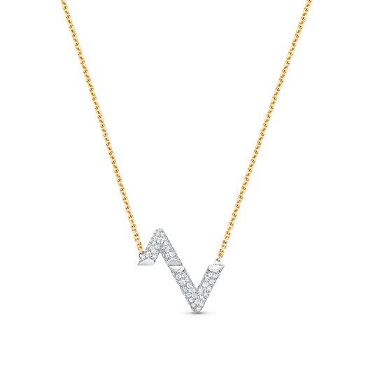 [Rani Jewelry]VOLT SILVER DIAMOND PEDANT NECKLACE
