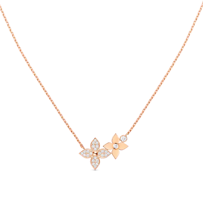 [Rani Jewelry]STAR BLOSSOM NECKLACE PINK GOLD DIAMONDS