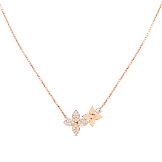 [Rani Jewelry]STAR BLOSSOM NECKLACE PINK GOLD DIAMONDS