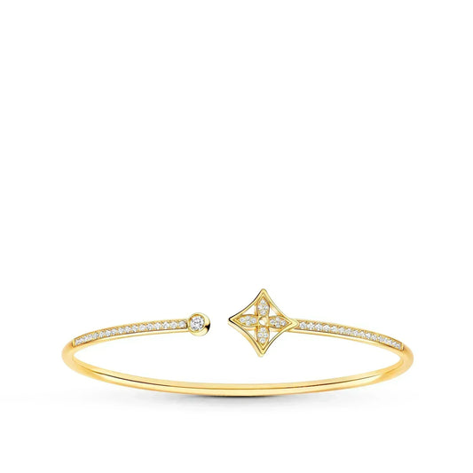 [Rani Jewelry]IDYLLE GOLD OPEN BRACELET DIAMOND PAVED