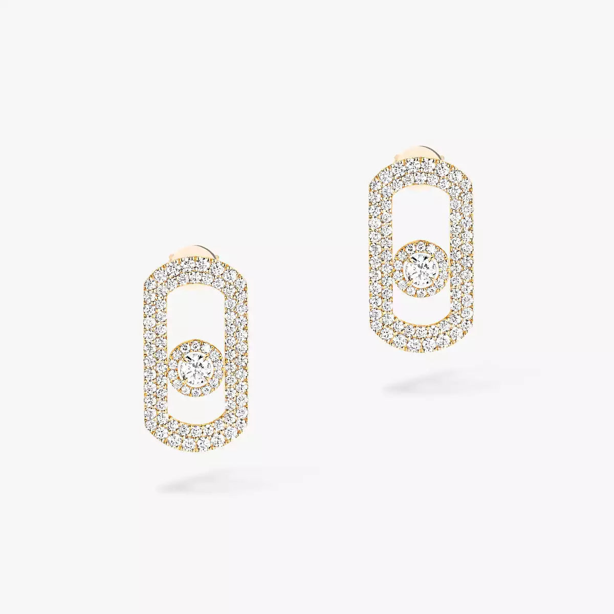 [Rani Jewelry]So Move Pave_-Set Diamond Earrings in Silver