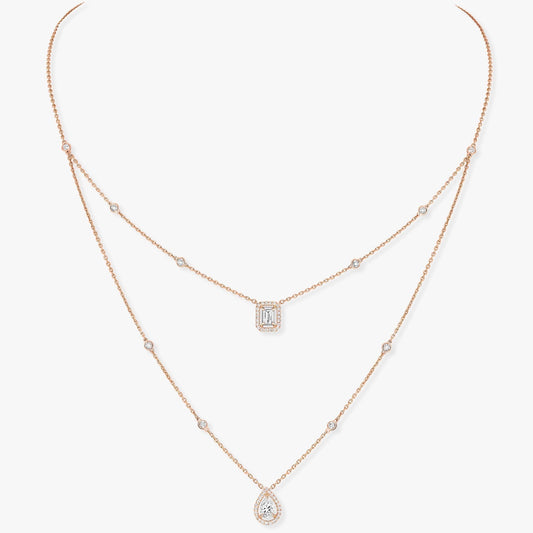[Rani Jewelry]MY TWIN 2 ROW DIAMOND NECKLACE