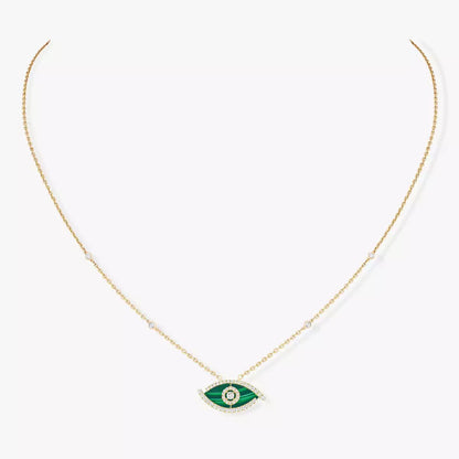 [Rani Jewelry]Lucky Eye Diamond Necklace in Rose Gold and Turquoise