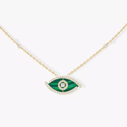 [Rani Jewelry]Lucky Eye Diamond Necklace in Rose Gold and Turquoise