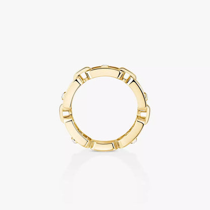[Rani Jewelry]Move Link Pave_-Set Diamond Ring in Gold