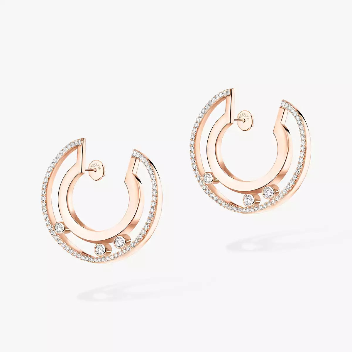 [Rani Jewelry]Move Romane Small Diamond Hoop Earrings