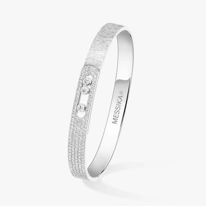 [Rani Jewelry]Move Noa Ciselé half pavé bangle