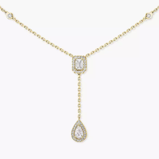 [Rani Jewelry]Gold Diamond Tie Necklace