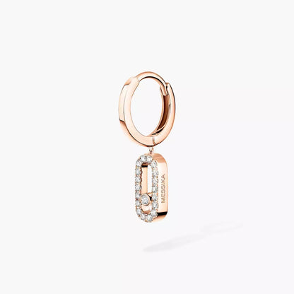 [Rani Jewelry]Move Uno Single Diamond Hoop Earring