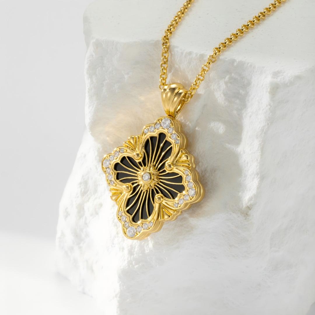 [Rani Jewelry JEWELRY] OPERA TULLE ENAMEL NECKLACE