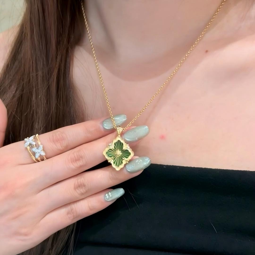 [Rani Jewelry JEWELRY] OPERA TULLE ENAMEL NECKLACE