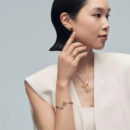 [Rani Jewelry JEWELRY] OPERA TULLE  RING WITH  ENAMEL BACKGROUND