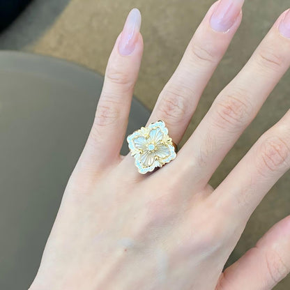 [Rani Jewelry JEWELRY] OPERA TULLE  RING WITH  ENAMEL BACKGROUND
