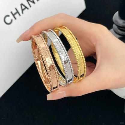 [Rani Jewelry]CLOVER PERLEE BRACELET SIGNATURE ENGRAVING SERIES