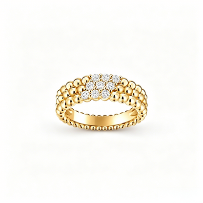 [Rani Jewelry] THREE-ROW DIAMOND RING