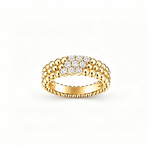 [Rani Jewelry] THREE-ROW DIAMOND RING
