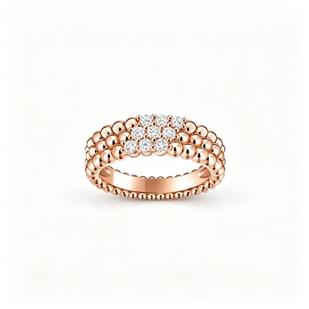 [Rani Jewelry] THREE-ROW DIAMOND RING