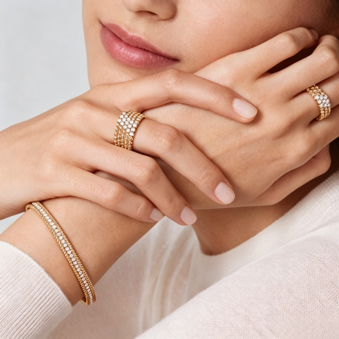 [Rani Jewelry] THREE-ROW DIAMOND RING