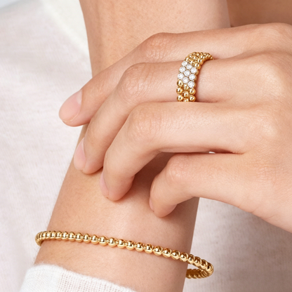 [Rani Jewelry] THREE-ROW DIAMOND RING