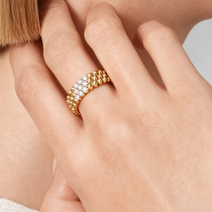 [Rani Jewelry] THREE-ROW DIAMOND RING