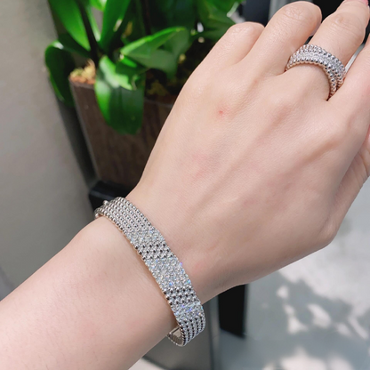 [Rani Jewelry]  FIVE-ROW DIAMOND BRACELET