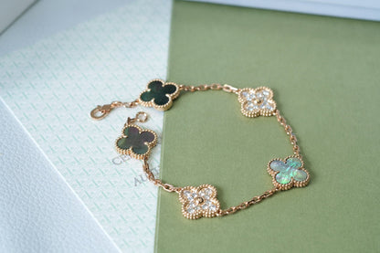 [Rani Jewelry] CLOVER 5 MOTIF GRAY MOP BRACELET COLLECTION