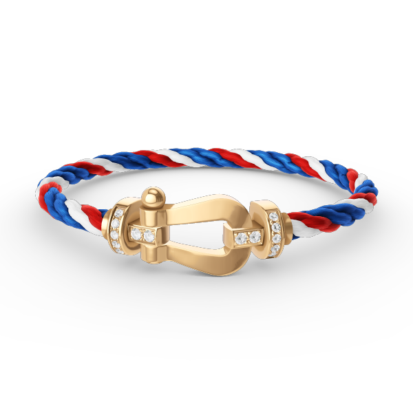 [Rani Jewelry]FORCE LARGE HORSESHOE HALF DIAMOND BRACELET GOLD