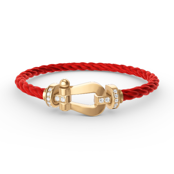 [Rani Jewelry]FORCE LARGE HORSESHOE HALF DIAMOND BRACELET GOLD