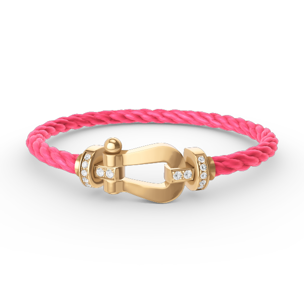 [Rani Jewelry]FORCE LARGE HORSESHOE HALF DIAMOND BRACELET GOLD