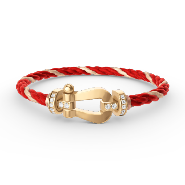 [Rani Jewelry]FORCE LARGE HORSESHOE HALF DIAMOND BRACELET GOLD
