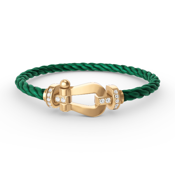 [Rani Jewelry]FORCE LARGE HORSESHOE HALF DIAMOND BRACELET GOLD
