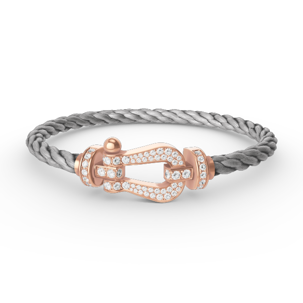 [Rani Jewelry]FORCE LARGE HORSESHOE FULL DIAMOND BRACELET ROSE GOLD