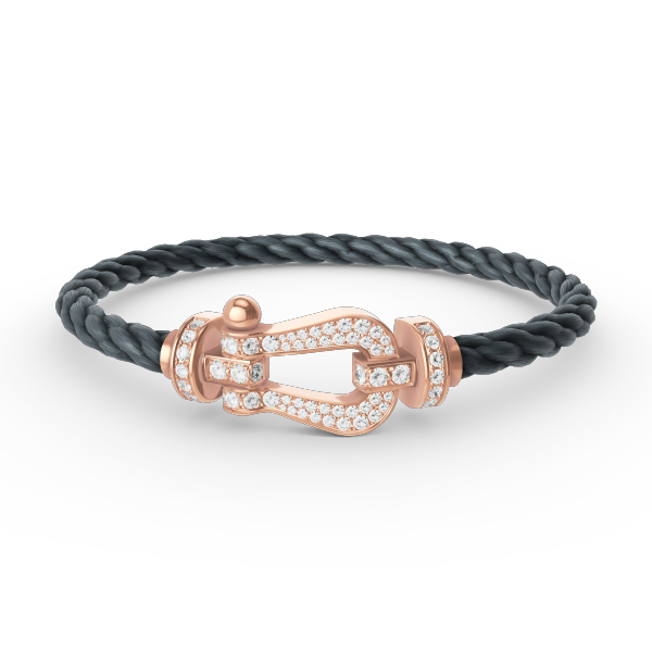 [Rani Jewelry]FORCE LARGE HORSESHOE FULL DIAMOND BRACELET ROSE GOLD