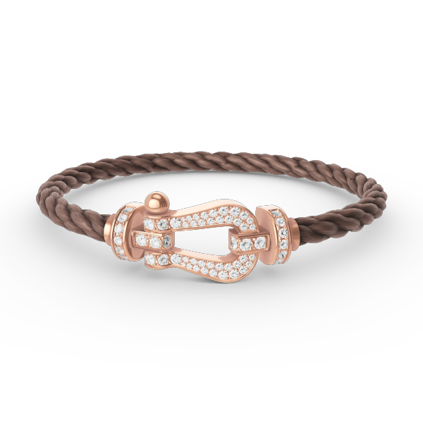 [Rani Jewelry]FORCE LARGE HORSESHOE FULL DIAMOND BRACELET ROSE GOLD