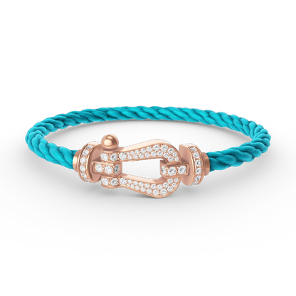 [Rani Jewelry]FORCE LARGE HORSESHOE FULL DIAMOND BRACELET ROSE GOLD