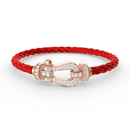 [Rani Jewelry]FORCE LARGE HORSESHOE FULL DIAMOND BRACELET ROSE GOLD