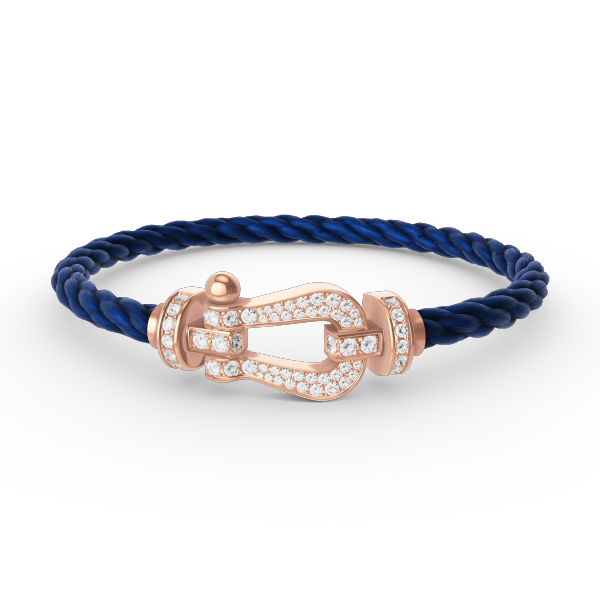 [Rani Jewelry]FORCE LARGE HORSESHOE FULL DIAMOND BRACELET ROSE GOLD