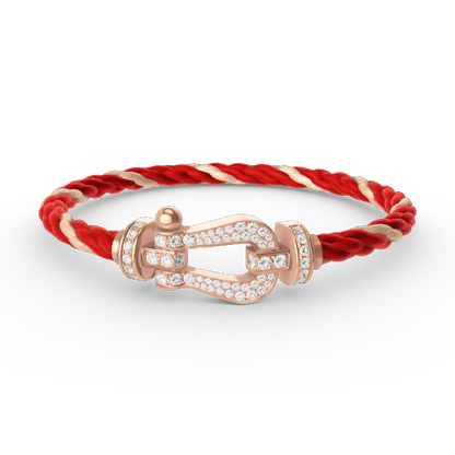[Rani Jewelry]FORCE LARGE HORSESHOE FULL DIAMOND BRACELET ROSE GOLD