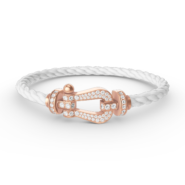 [Rani Jewelry]FORCE LARGE HORSESHOE FULL DIAMOND BRACELET ROSE GOLD