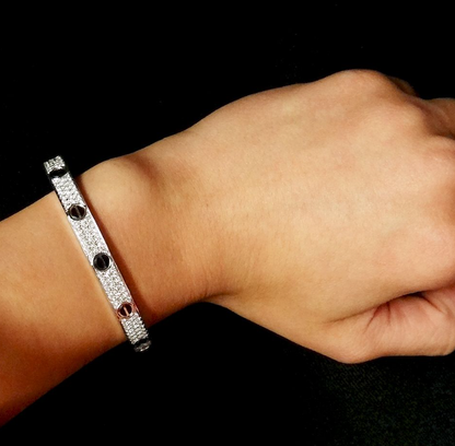 [Rani Jewelry] LOVE BRACELET 6.1MM DIAMOND-PAVED CERAMIC