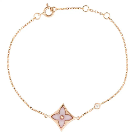 [Rani Jewelry]STAR 1 DIAMOND PINK GOLD BRACELET