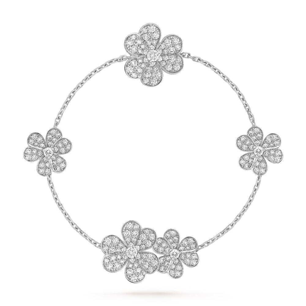 [Rani Jewelry]FRIVOLE SILVER 5 FLOWERS BRACELET