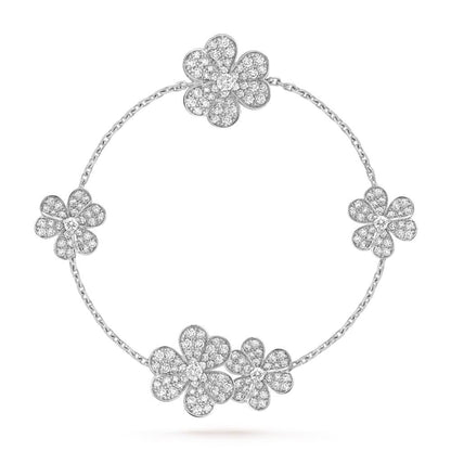 [Rani Jewelry]FRIVOLE SILVER 5 FLOWERS BRACELET