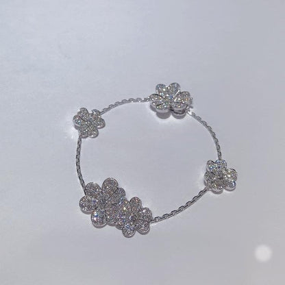 [Rani Jewelry]FRIVOLE SILVER 5 FLOWERS BRACELET