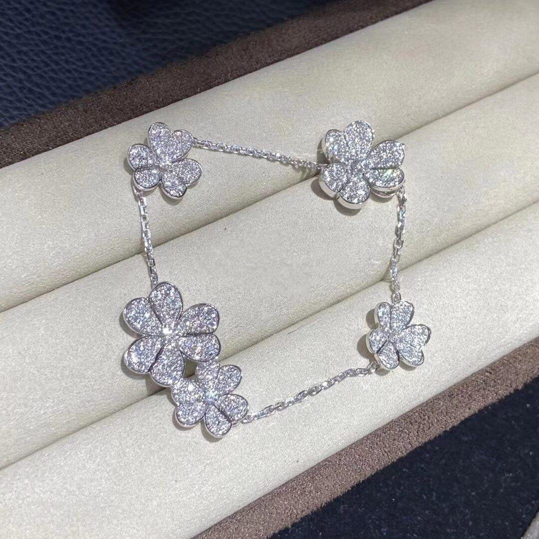 [Rani Jewelry]FRIVOLE SILVER 5 FLOWERS BRACELET