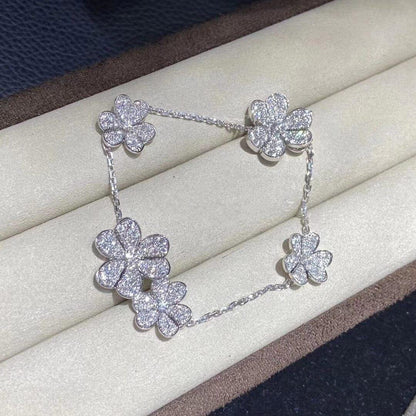 [Rani Jewelry]FRIVOLE SILVER 5 FLOWERS BRACELET