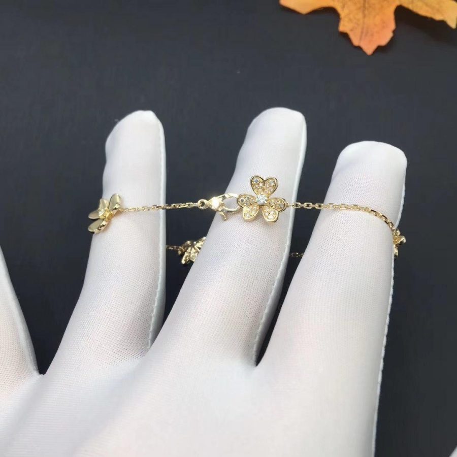[Rani Jewelry]FRIVOLE GOLD 5 FLOWERS BRACELET