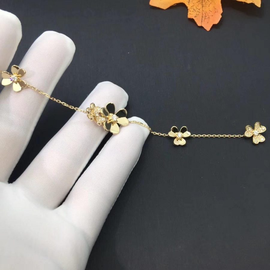 [Rani Jewelry]FRIVOLE GOLD 5 FLOWERS BRACELET